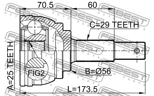 ШРУС 0210-J31 0210-J31 FEBEST