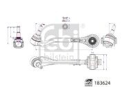 Рычаг подвески BMW 3 (G20) передней нижний левый FEBI 183624 FEBI BILSTEIN