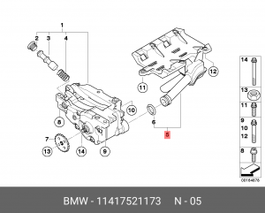 Маслоотражатель BMW 1 (E81,E87),3 (E46,E90) крышки клапанной OE 11 41 7 521 173 BMW