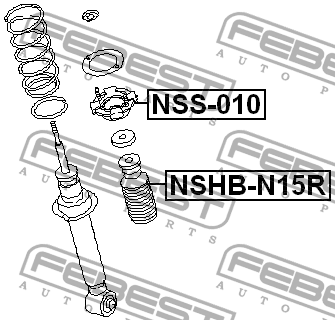 Пыльник амортизатора NSHB-N15R NSHB-N15R FEBEST