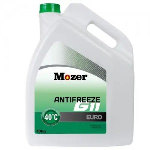 Антифриз зеленый Euro -40C 10кг G11 MOZER 4606499 MOZER