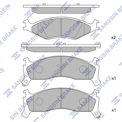 Колодки тормозные KIA Sportage (94-03) передние (4шт.) SANGSIN SP1070 SANGSIN