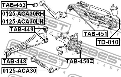 Отбойник заднего амортизатора TD-010 FEBEST