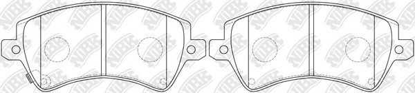 Колодки тормозные TOYOTA COROLLA (E12) 1.4/1.6/1.8/2.0 0002/02 передние PN1224 PN1224 NIBK