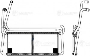 Радиатор отопителя SCANIA P,R,G,T series (07-) LUZAR LRH 2805 LUZAR