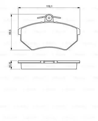 0 986 460 943 134 50=FDB774 !колодки дисковые п.\VW Golf 1.6-1.9TD 91-97/Passat  0 986 460 943 BOSCH