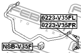 NISSAN INFINITI G35 (V35) (2002-2007) NSB-V35F FEBEST
