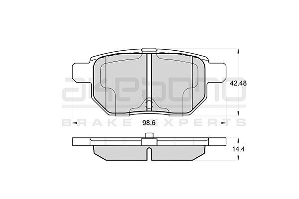 Колодки тормозные дисковые задние TOYOTA COROLLA/AURIS (E15, E18), LEXUS CT200h  AN716WK AKEBONO