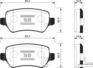 Колодки тормозные KIA Ceed (12-),Venga (09-) OPEL Zafira B SANGSIN SP1536 SANGSIN