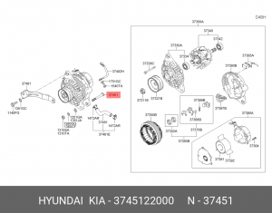 Болт HYUNDAI Porter крепления генератора OE 3745122000 HYUNDAI KIA