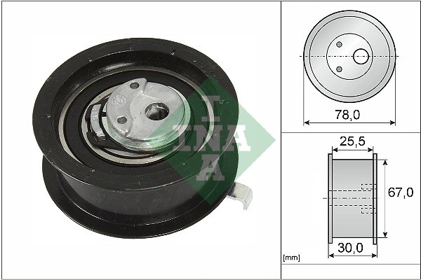 Ролик натяжной ГРМ AUDI A4 (B5), VW PASSAT (3B2) 1.9TDI 531025130 531 0251 30 INA