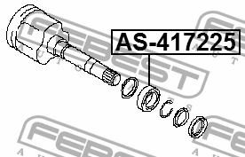 ПОДШИПНИК ПРИВОДНОГО ВАЛА 41X72X25 подходит для NISSAN QASHQAI J10E 2006.12-2013 AS-417225 FEBEST