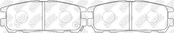 Колодки тормозные GREAT WALL Hover 3 (09-),5 (10-) задние (4шт.) NIBK PN4299 NIBK
