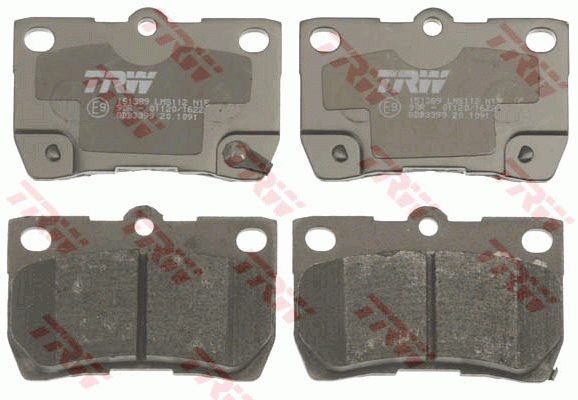 Колодки задние LEXUS GS300-460 (_S19_), IS II (_E2_) GDB3399 GDB3399 TRW