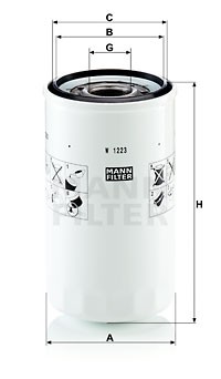 Фильтр масляный W1223 W 1223 MANN FILTER