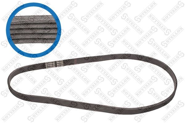ремень! поликлиновой 5PK1025\RVI,Citroen AX/Saxo 1.0/1.1-1.6 91>,Mazda 1.6/1.8 1 05-01025-SX STELLOX
