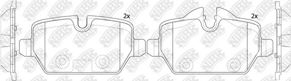 Колодки тормозные BMW 1 (E81,E87),3 (E90) задние (4шт.) NIBK PN0549W NIBK