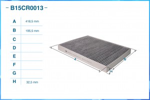 Фильтр салонный угольный B15CR0013 B15CR0013 CWORKS