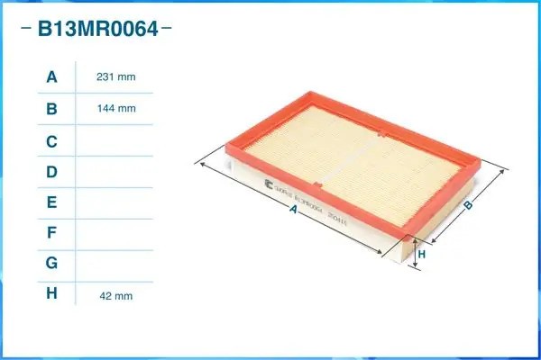 Фильтр воздушный B13MR0064 B13MR0064 CWORKS