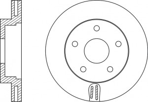 Диск тормозной TOYOTA PREVIA 2.4 90-00/DODGE CARAVAN 00-  RN1532 RN1532 NIBK