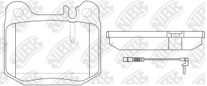 PN0203W-NIBK колодки дисковые! задние\ MB W163/55AMG 3.5-5.5/4.0CDi 98> PN0203W NIBK