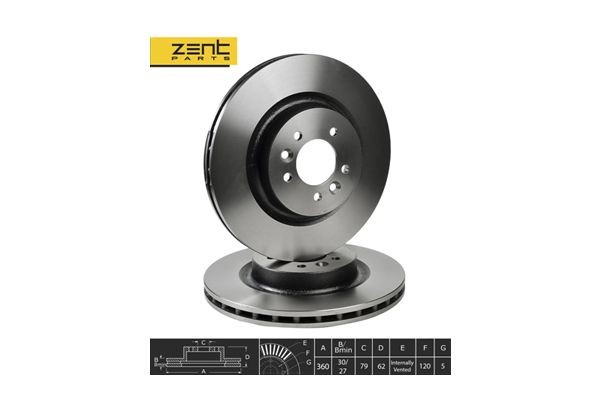 диск тормозной передний! Land Rover Range Rover Sport 4.2i 05> Z06119 ZENTPARTS