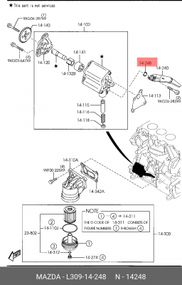 ПРОКЛАДКА  L30914248 L30914248 MAZDA