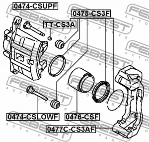 Поршень суппорта 0476-CSF 0476-CSF FEBEST