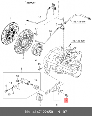Опора вилки сцепления (4147132000) 4147122650 HYUNDAI KIA
