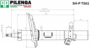 Амортизатор передний левый Qashqai II SH-P7261 SH-P7261 PILENGA