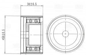 Ролик ГРМ опорный CM 6451 TRIALLI