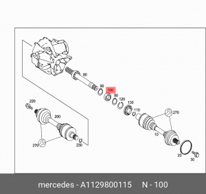 ПОДШИПНИК ШАРИКОВЫЙ 1129800115 A1129800115 MERCEDES BENZ