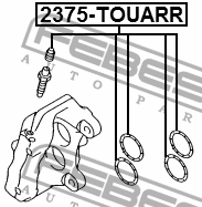 Ремкомплект задн суппорта AUDI Q7, VW TOUAREG 2375-TOUARR 2375-TOUARR FEBEST