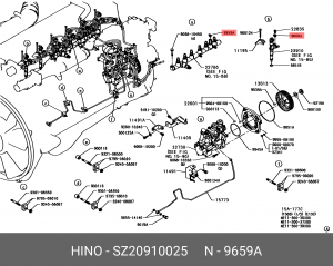прокладка датчика рампы!\ HINO 700 SZ20910025 HINO