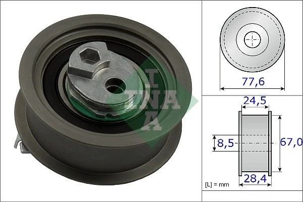 Ролик натяжной ГРМ AUDI A4 (B7), SKODA OCTAVIA (1Z), VW PASSAT (3C_) 2.0FSI 5310 531 0851 10 INA