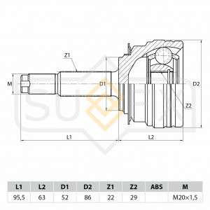 DAEWOO NEXIA (1995-2016) 29X52X22 ST-1011 SUFIX