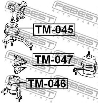 Опора двигателя левая TOYOTA CAMRY ACV3#/MCV3# 2001-2006 TM-047 TM-047 FEBEST