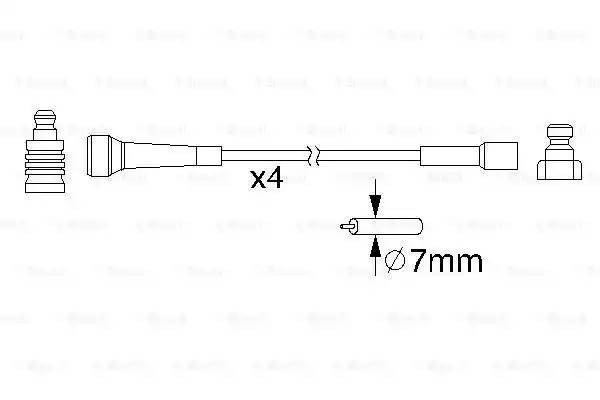 Провод высоковольтный RENAULT Laguna (95-01) (1.8/2.0),Megane (97-03) (2.0) комп 0 986 357 210 BOSCH