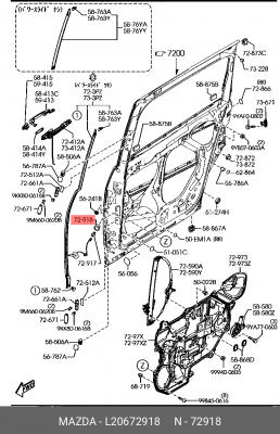 Втулка самореза L20672918 L206-72-918 MAZDA