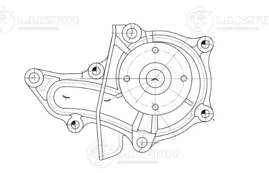 Насос водяной для ам Toyota Corolla (91-),Avensis (97-) 1.6i,1.8i [4A-FE] (LWP 1 LWP 1944 LUZAR