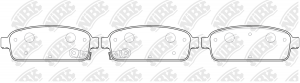 Колодки тормозные CHEVROLET Cruze (09-) задние (4шт.) NIBK PN0392 NIBK