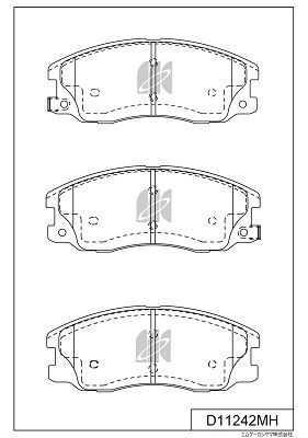 Колодки тормозные (с антискрипной пластиной) D11242MH D11242MH MK KASHIYAMA