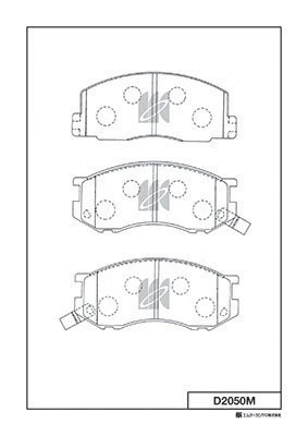 Колодки тормозные дисковые D2050M D2050M MK KASHIYAMA