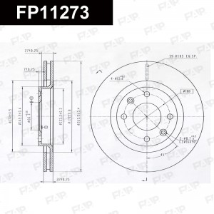 Тормозной диск с покрытием GEOMET FP11273 FP11273 FAP