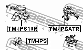 Опора двигателя передняя TOYOTA CALDINA 1992.11-2002.06 TM-IPS TM-IPS FEBEST