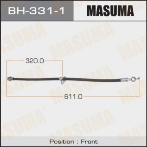 шланг тормозной передний правый! L=592\ Toyota Corolla 1.4-2.0 02>/Matrix 1.8 01 BH-331-1 MASUMA
