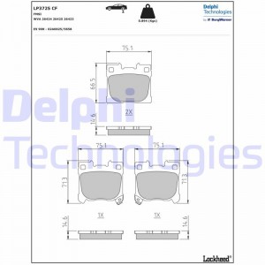 LP1861 колодки дисковые п.\ Opel Astra 1.2i-1.9DTi/Meriva 1.4-1.7DTi 03> LP1861 DELPHI