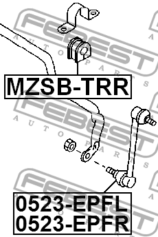 Тяга стабилизатора передн правая FORD ESCAPE 08-, MAZDA TRIBUTE 00-05 0523-EPFR 0523-EPFR FEBEST