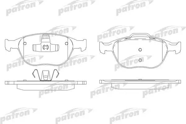 Колодки тормозные FORD Tourneo,Transit (02-) передние (4шт.) PATRON PBP1568 PATRON