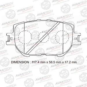Колодки тормозные дисковые Avantech передние Замена для арт. AV275 AV830 AVANTECH
